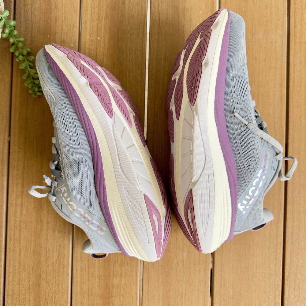 Saucony Hurricane 24 Women’s 9 Flint Viola Gray Purple Running Shoes S10933-240 - Picture 6 of 10